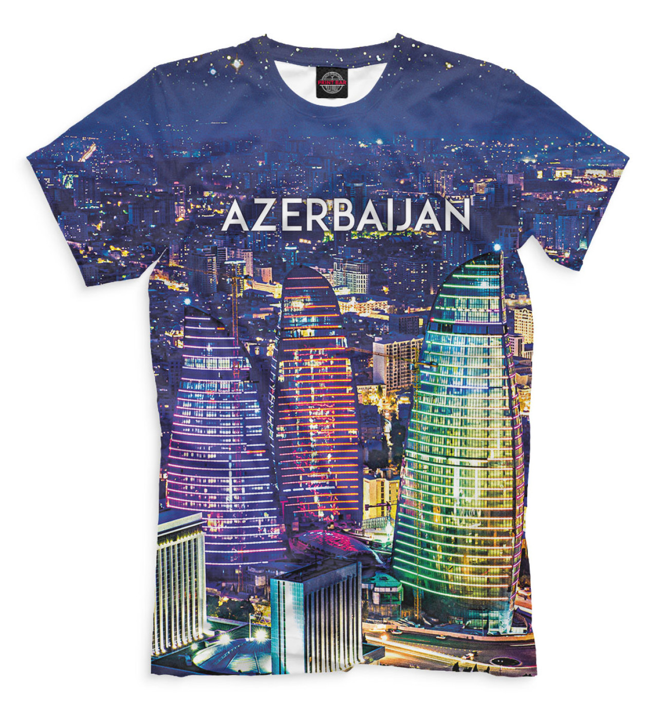 Мужская Футболка Азербайджан, артикул: AZR-712789-fut-2