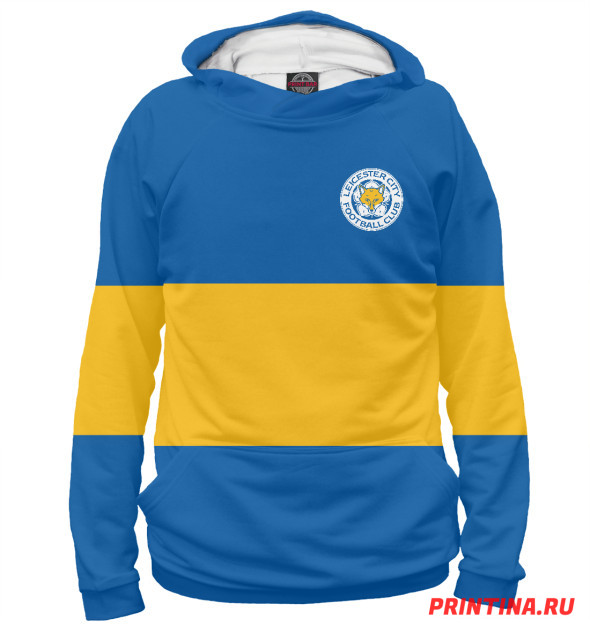 Мужское Худи Leicester City Blue&Yellow, артикул: FTO-730483-hud-2