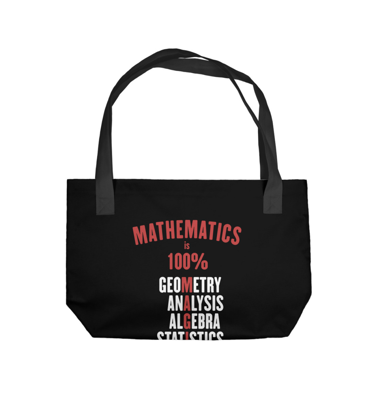 Пляжная сумка Математика это 100% магия!, артикул: MEM-381463-sup