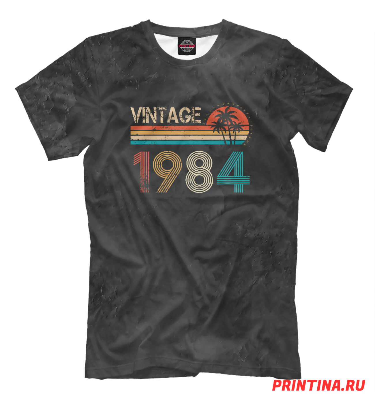 Мужская Футболка Vintage 1984, артикул: DVC-975699-fut-2