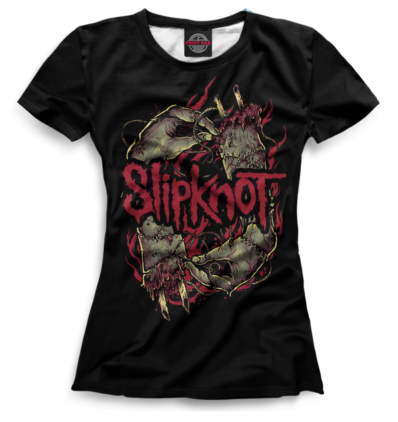 Женская Футболка Slipknot, артикул: SLI-286428-fut-1