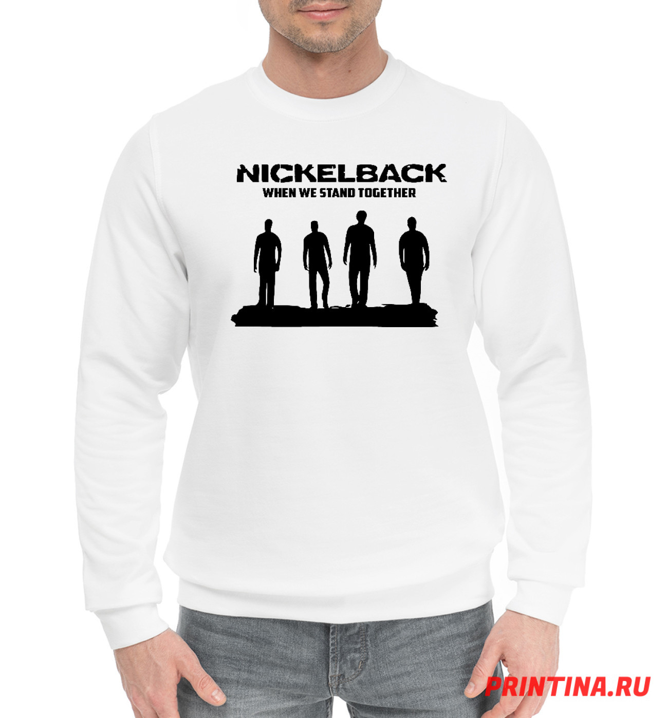 Мужской Хлопковый свитшот Nickelback, артикул: NIC-103014-hsw-2