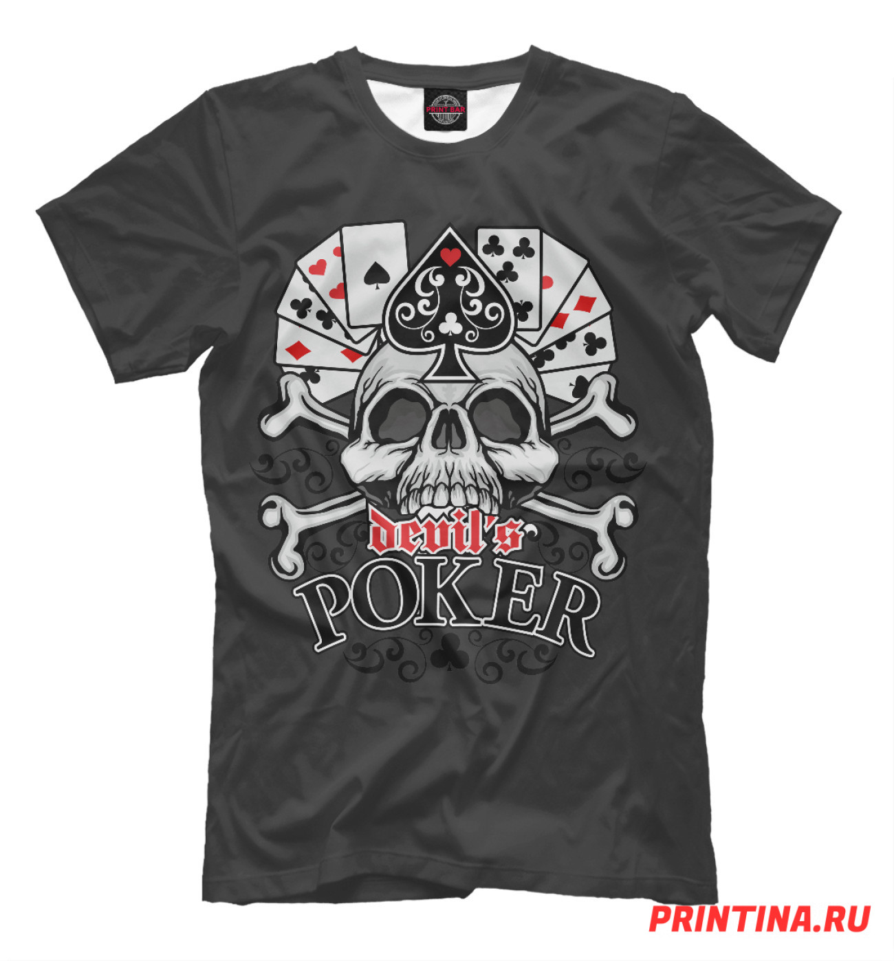 Мужская Футболка Poker, артикул: POK-814764-fut-2