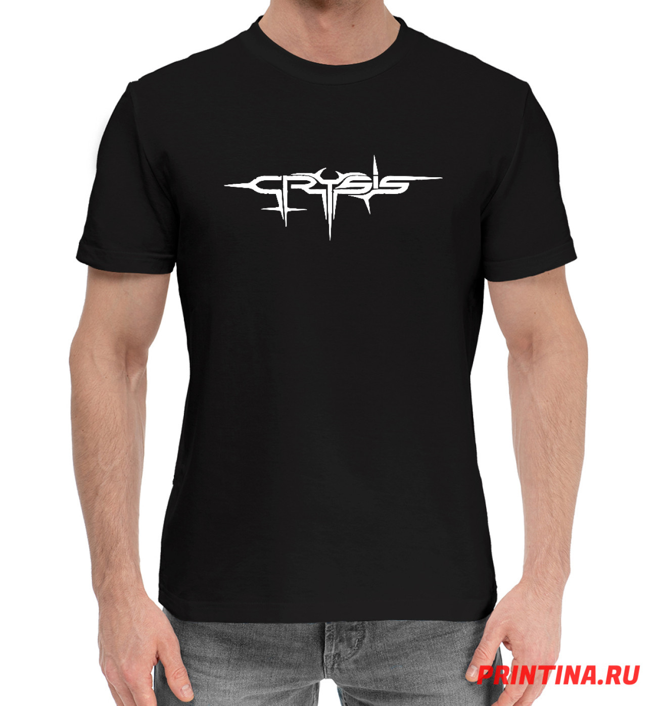 Мужская Хлопковая футболка Crysis, артикул: CRY-336602-hfu-2