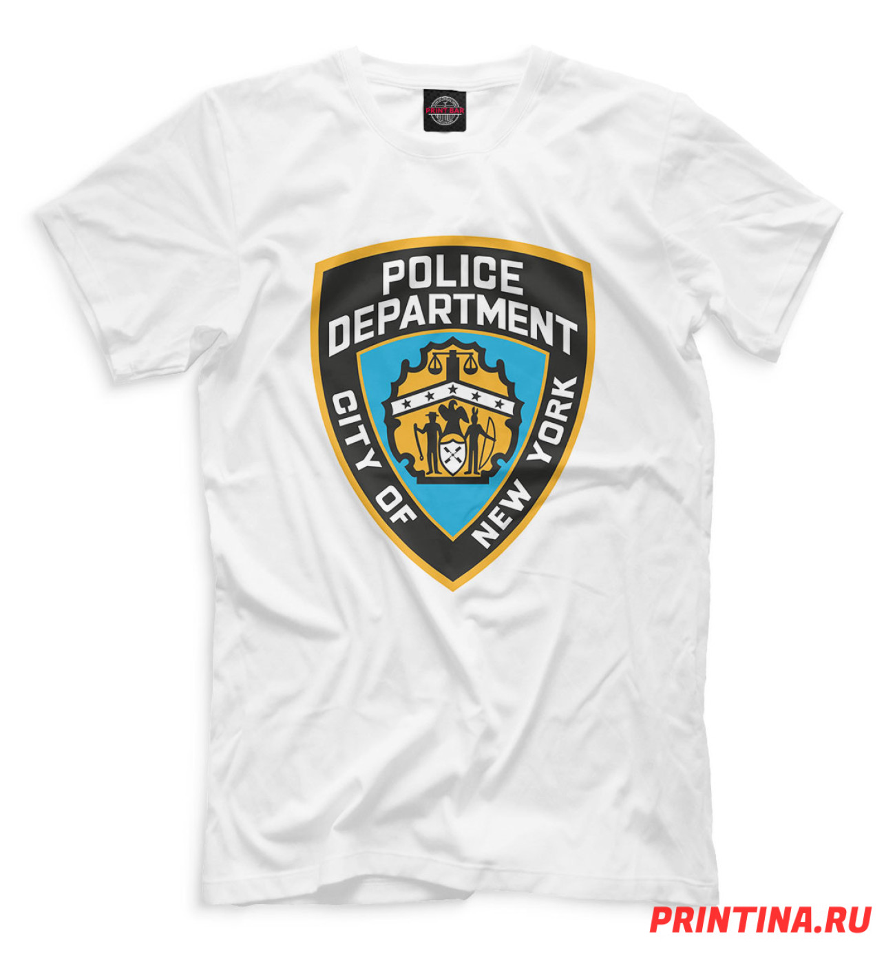 Мужская Футболка New York City Police Department, артикул: FBI-463754-fut-2