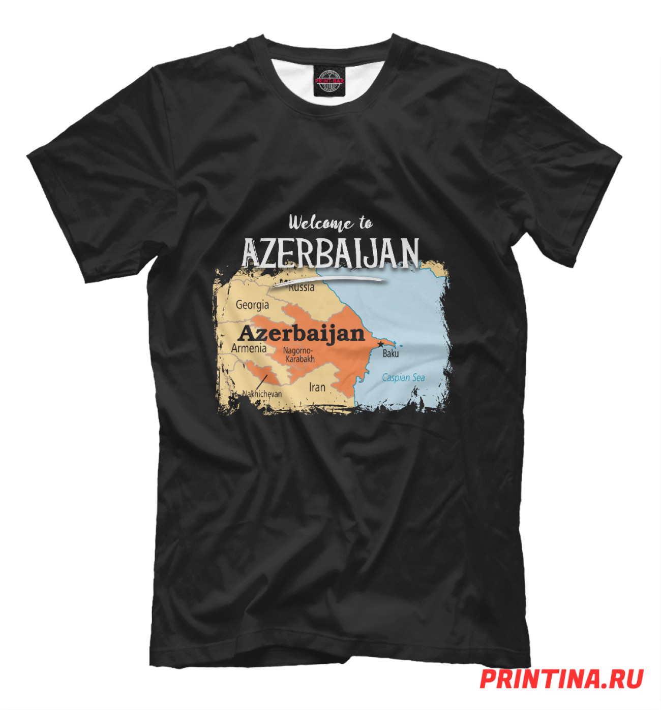 Мужская Футболка Азербайджан, артикул: AZR-476305-fut-2