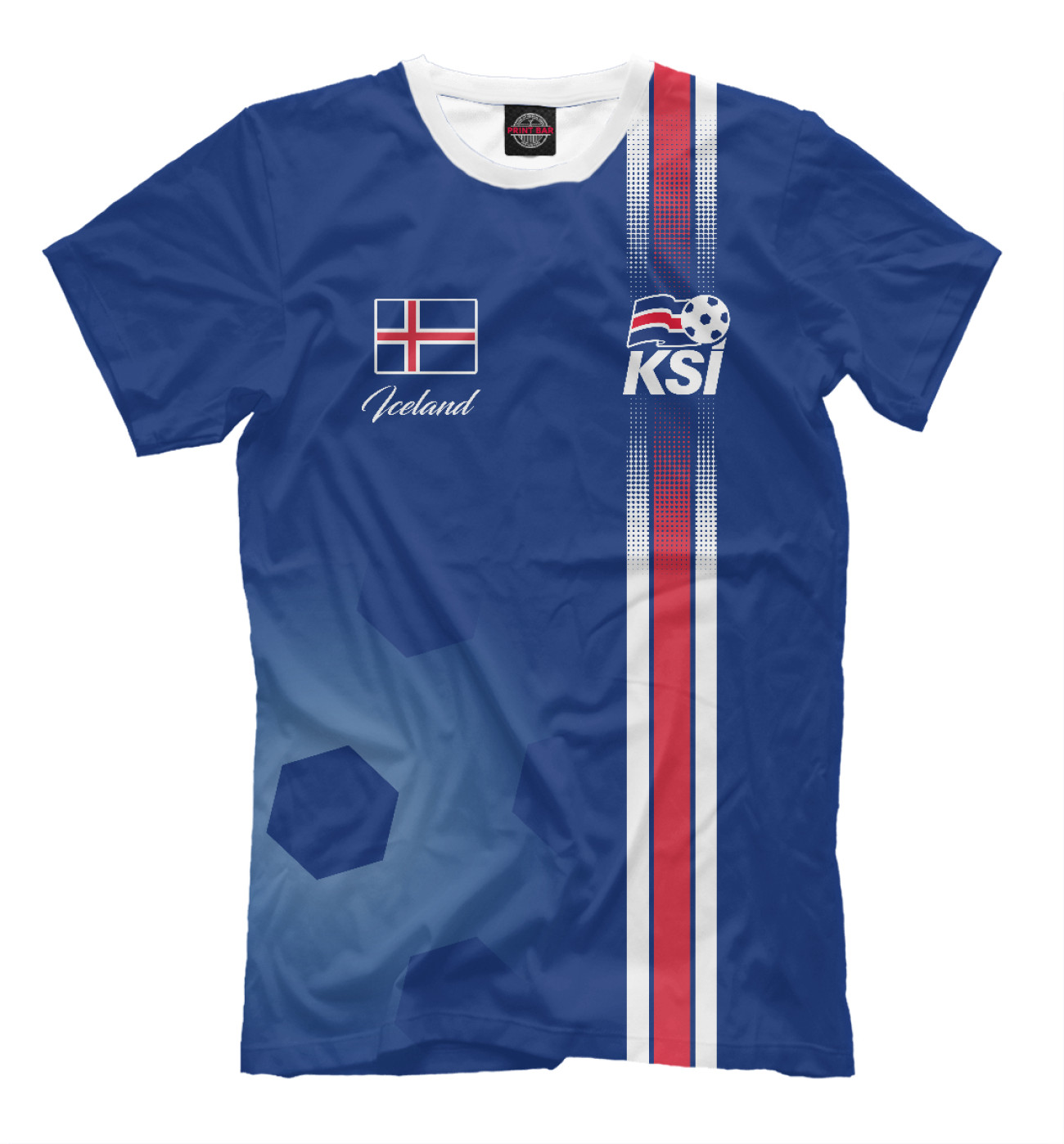 Мужская Футболка Исландия, артикул: FNS-163047-fut-2