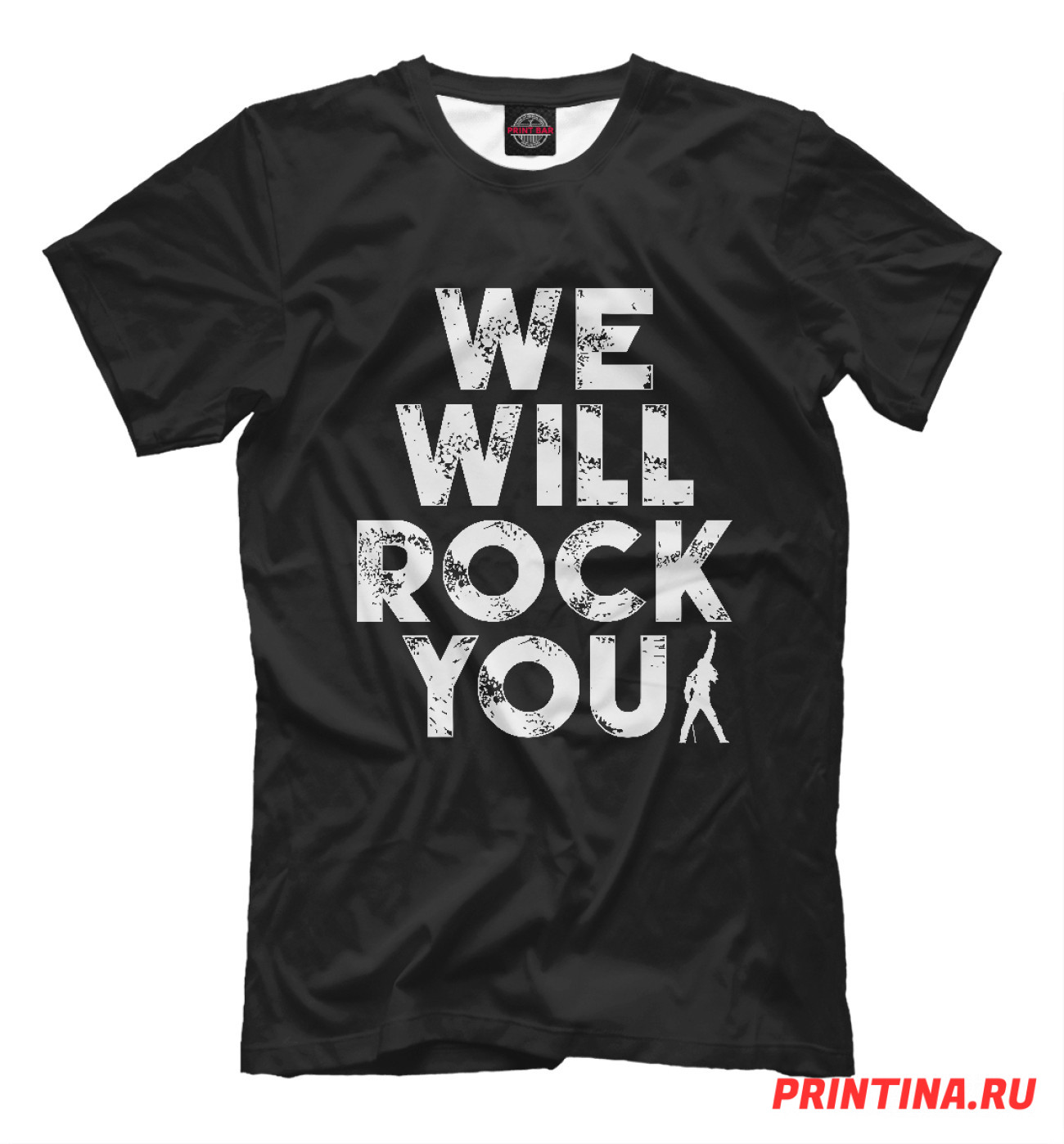 Мужская Футболка Queen - We Will Rock You, артикул: BHR-242620-fut-2