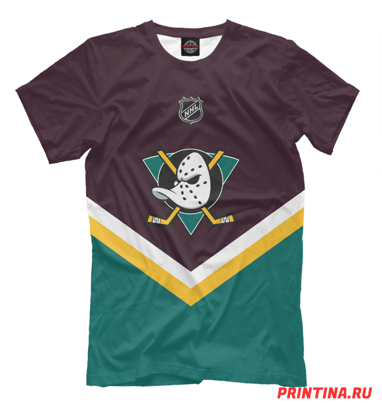 Мужская Футболка Anaheim Ducks, артикул: HOK-821555-fut-2