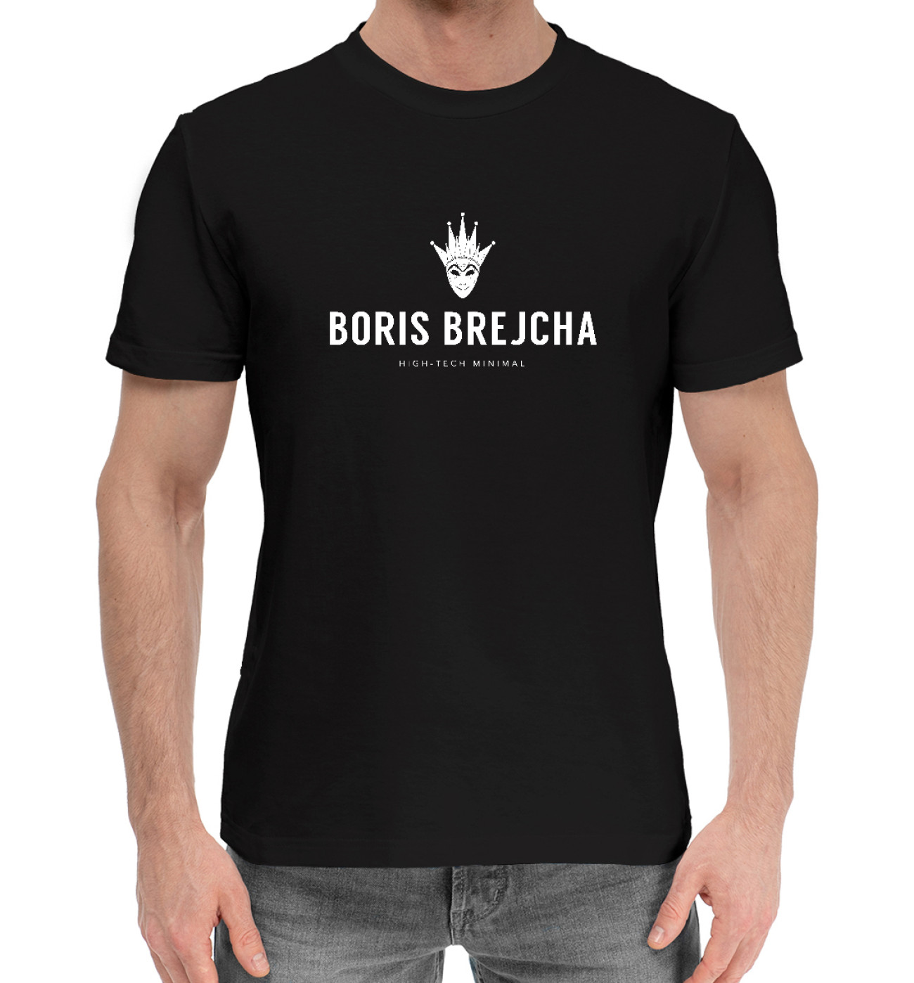 Мужская Хлопковая футболка Boris Brejcha, артикул: BBA-518183-hfu-2