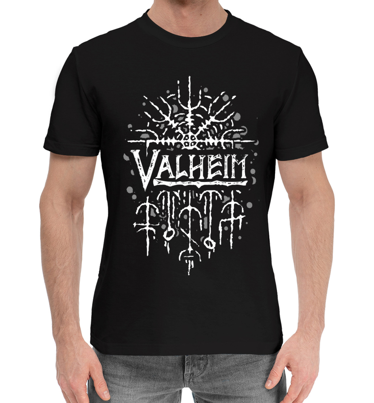 Мужская Хлопковая футболка Valheim, артикул: RPG-910994-hfu-2