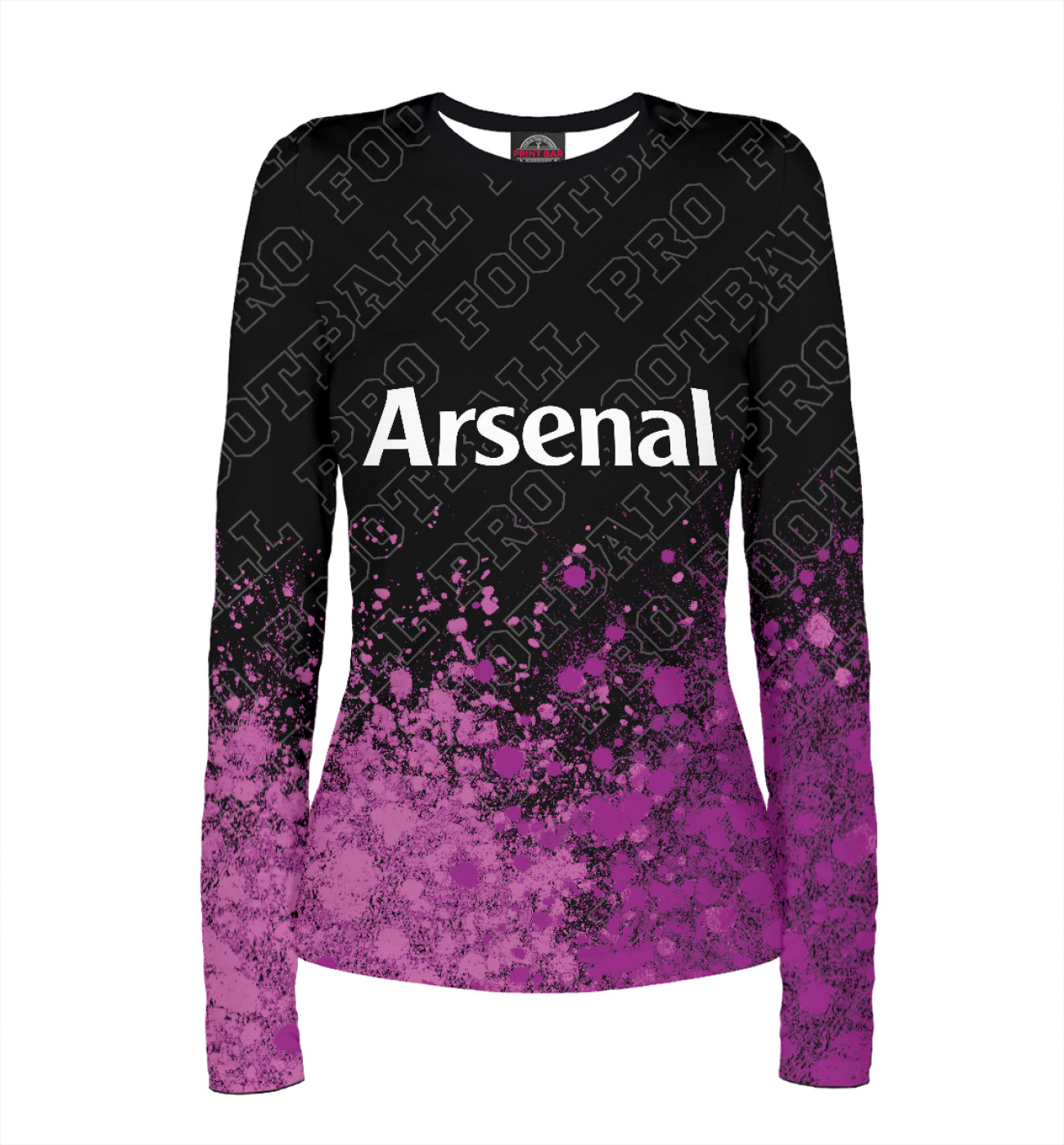 Женский Лонгслив Arsenal Pro Football (color splash), артикул: ARS-755668-lon-1