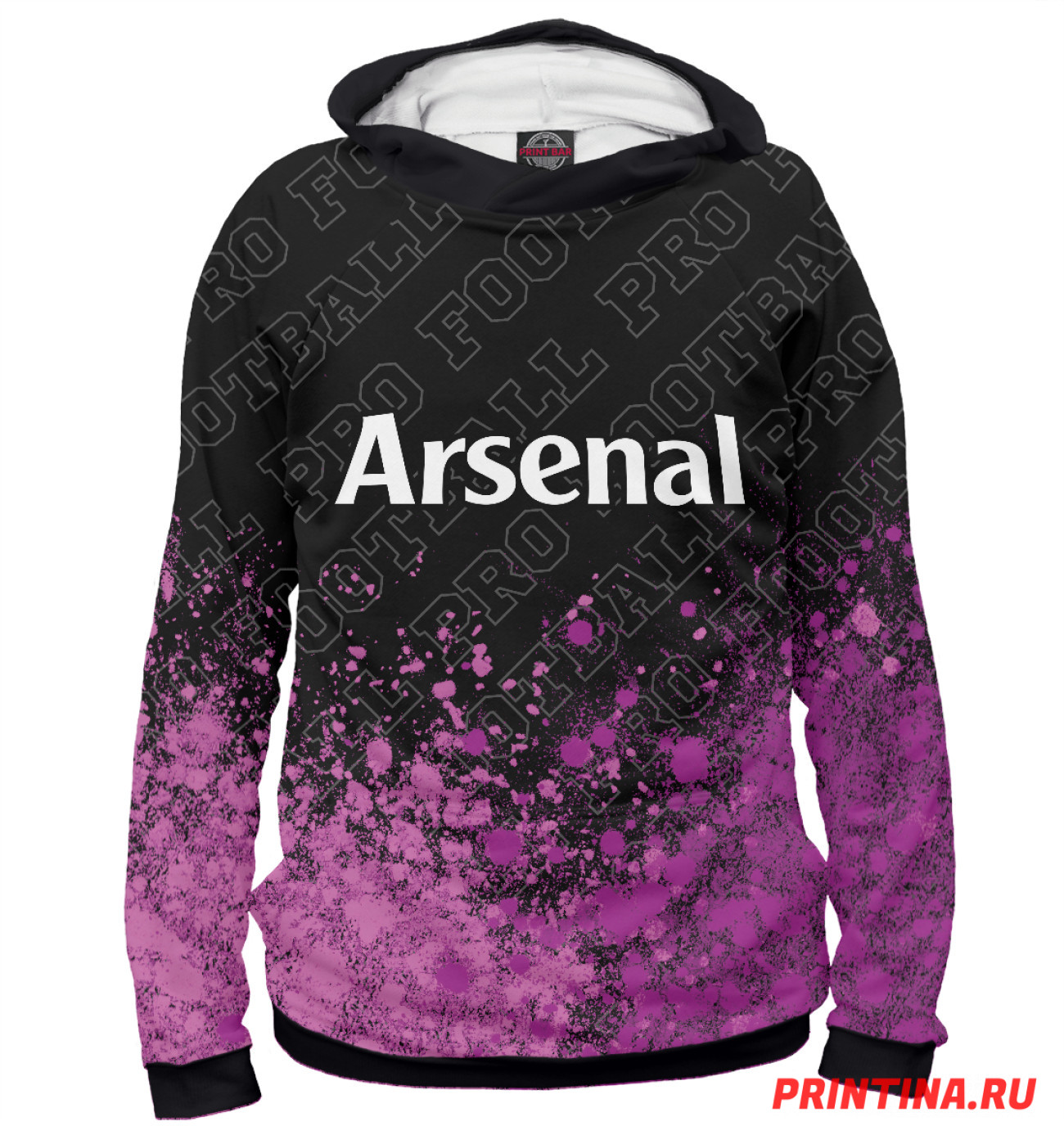 Женское Худи Arsenal Pro Football (color splash), артикул: ARS-755668-hud-1