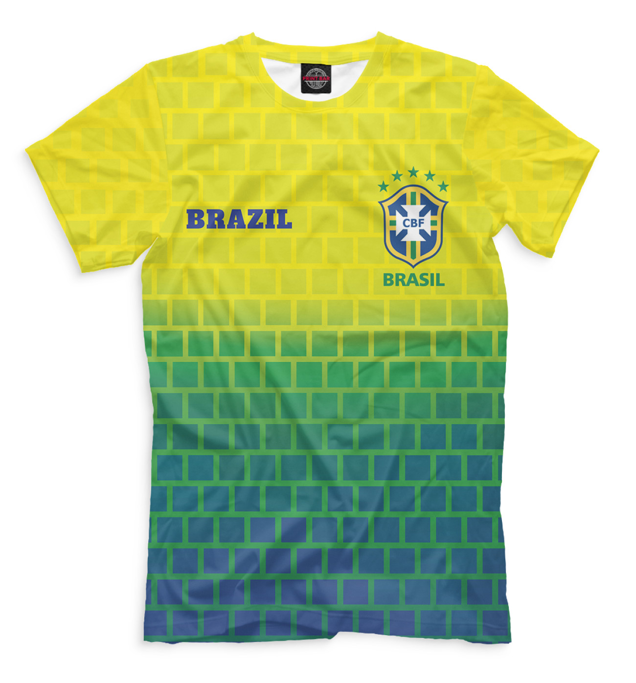 Мужская Футболка Сборная Бразилии, артикул: SBZ-153735-fut-2