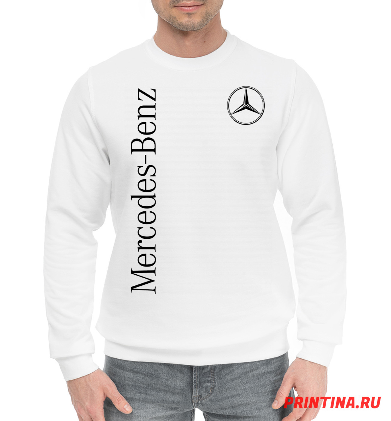 Мужской Хлопковый свитшот Mercedes-Benz, артикул: MER-175096-hsw-2