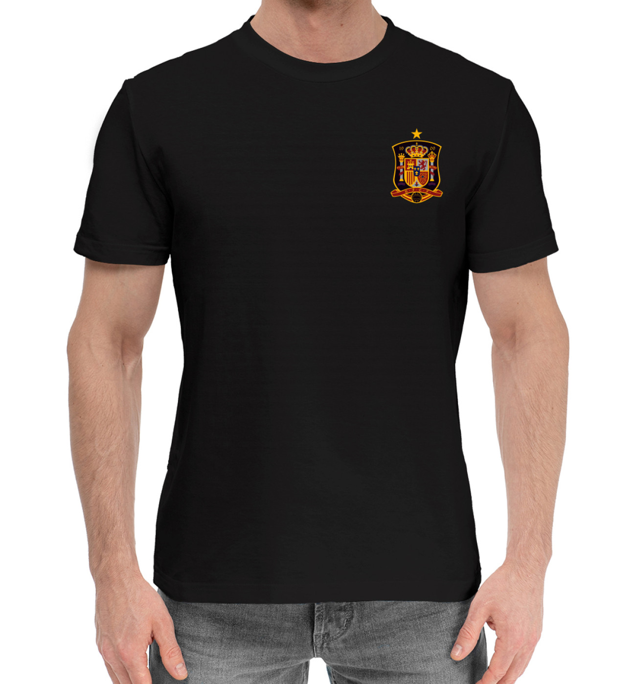 Мужская Хлопковая футболка Сборная Испании, артикул: SII-999336-hfu-2