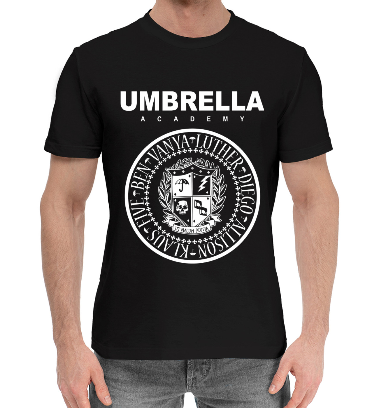 Мужская Хлопковая футболка Академия Амбрелла, артикул: AAL-792435-hfu-2