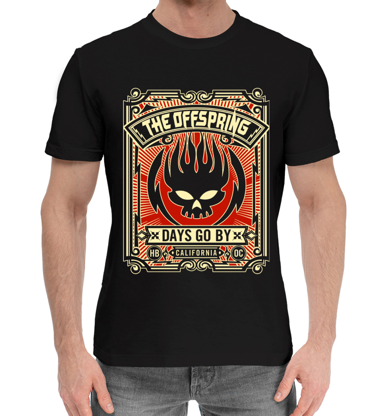 Мужская Хлопковая футболка Offspring, артикул: OFS-537873-hfu-2