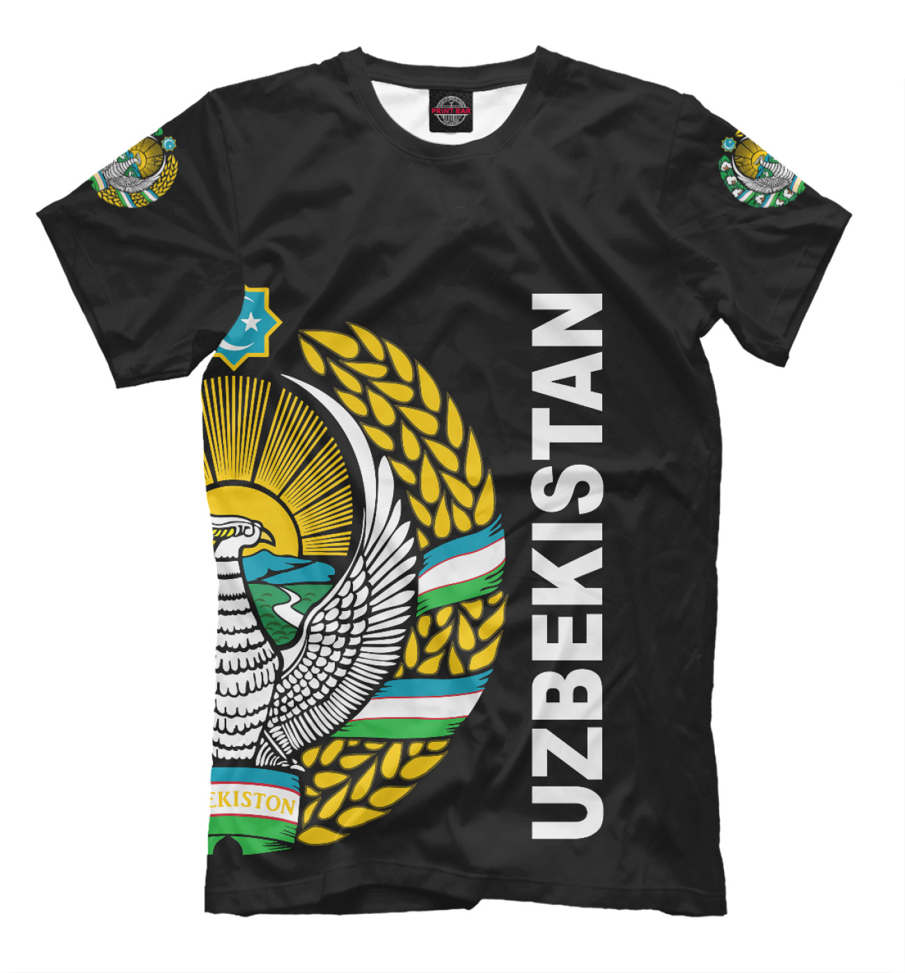 Мужская Футболка Узбекистан, артикул: UZB-182325-fut-2