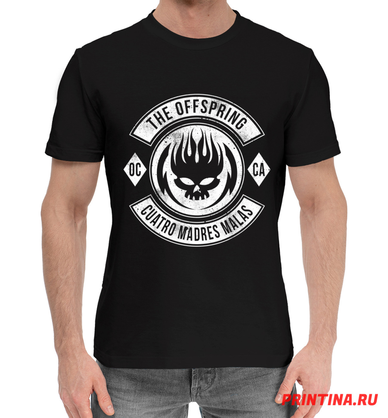 Мужская Хлопковая футболка Offspring, артикул: OFS-569449-hfu-2